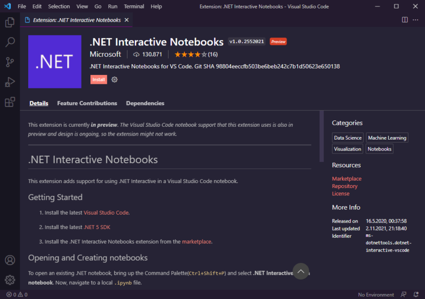 Interactive Notebooks Interaktive Notizbücher in VS Code erstellen tsjdevapps